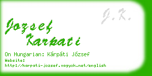 jozsef karpati business card