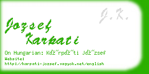 jozsef karpati business card